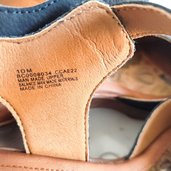 B.o.c Born Size 10 Midnight Blue Clogs Sandals Ankle Strap Platform Block Heels - Picture 10 of 13